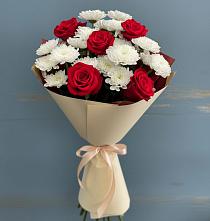 Букет цветов из:  Розы и Хризантемы в Исток