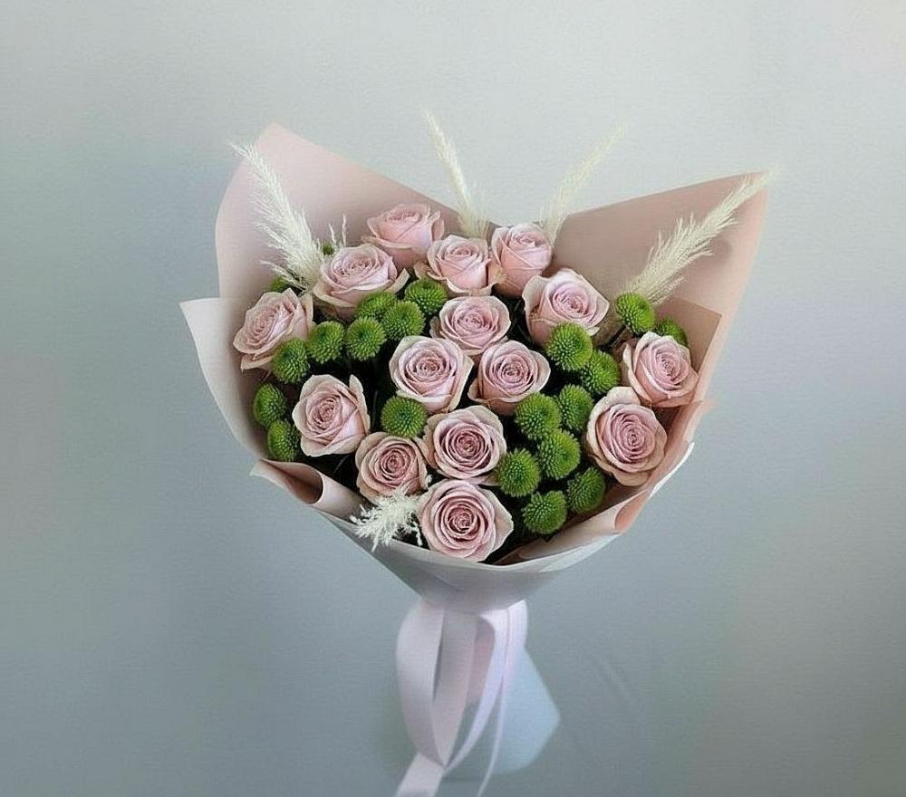 Букет цветов из: Розы и Хризантемы в Исток