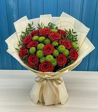 Букет цветов из:  Розы и Хризантемы в Исток