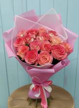 Букет 15 Розовых роз Равель в Исток